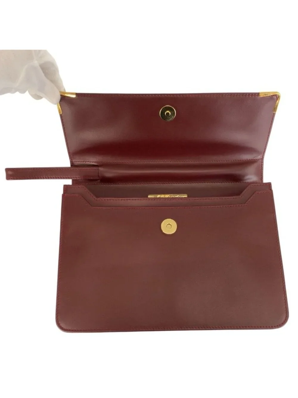 Cartier Must Clutch Leather Gold